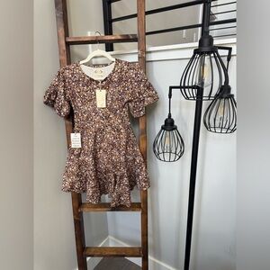 Girls Joyfolie ruffle hem fall dress